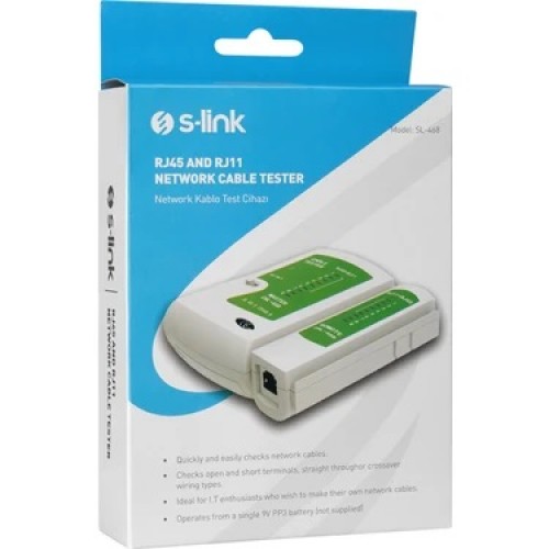 S-LİNK SL-468 RJ-45 RJ-11 LÜKS TEST CİHAZI