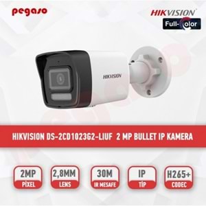 HİKVİSİON DS-2CD1023G2-LIUF 2MP 2.8MM SMART HYBRİD LİGHT IP BULLET KAMERA