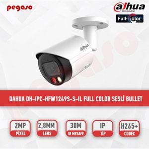DAHUA DH-IPC-HFW1249S-S-IL 2MPSmart Dual Illumination 30MFixed-focal Bullet NetworkCamera