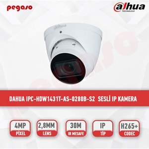 DAHUA IPC-HDW1431T-AS-0280B-S2 4MP Sesli Eyeball Network Camera
