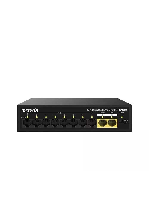 Tenda SG110PC 10 Port 8 Port Poe+ 10/100/1000 Mbps
