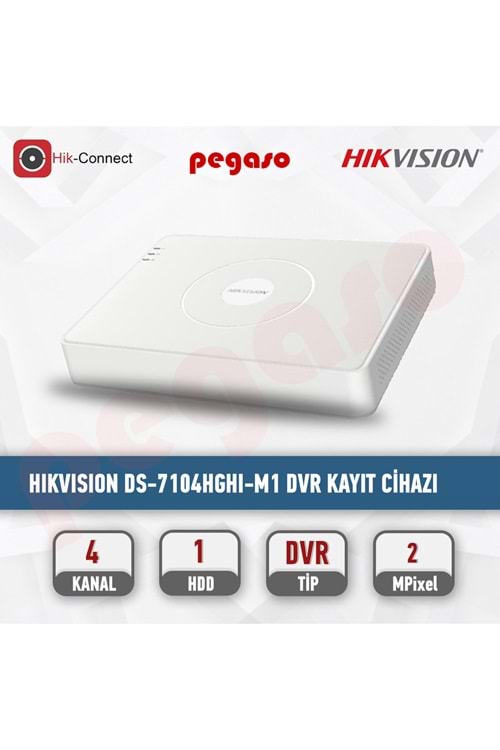 Hikvision Ds-7104Hghı-M1 4 Kanal Hd-Tvi Dvr Kayıt Cihazı
