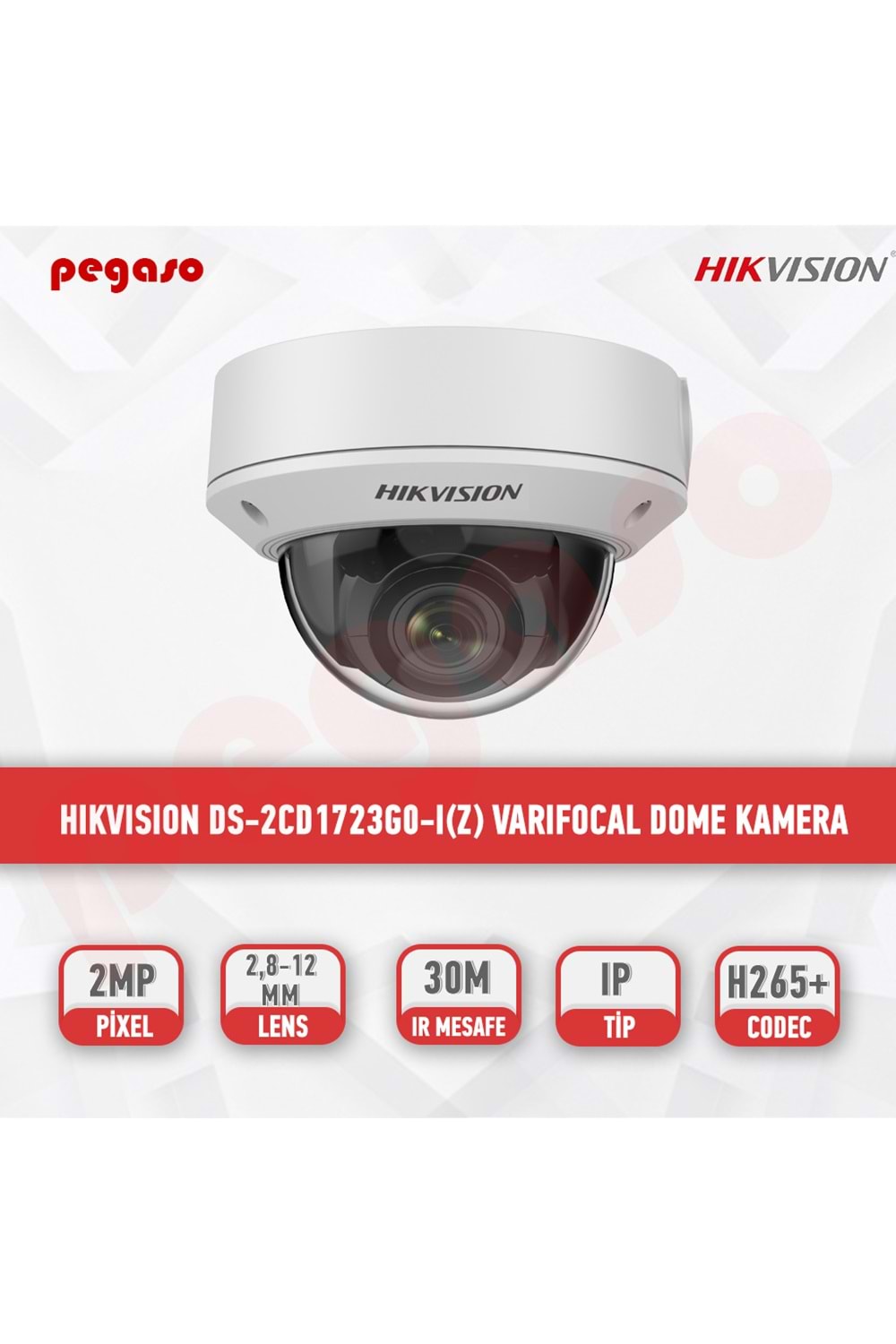 Hikvision DS-2CD1723G0-IZS 2.0 Mp 2.8-12 mm VF Ip