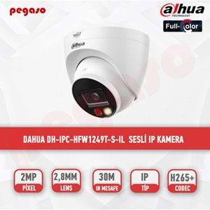 DAHUA DH-IPC-HDW1249T-S-IL 2MPSmart Dual Light Fixed-focalEyeball Network Camera