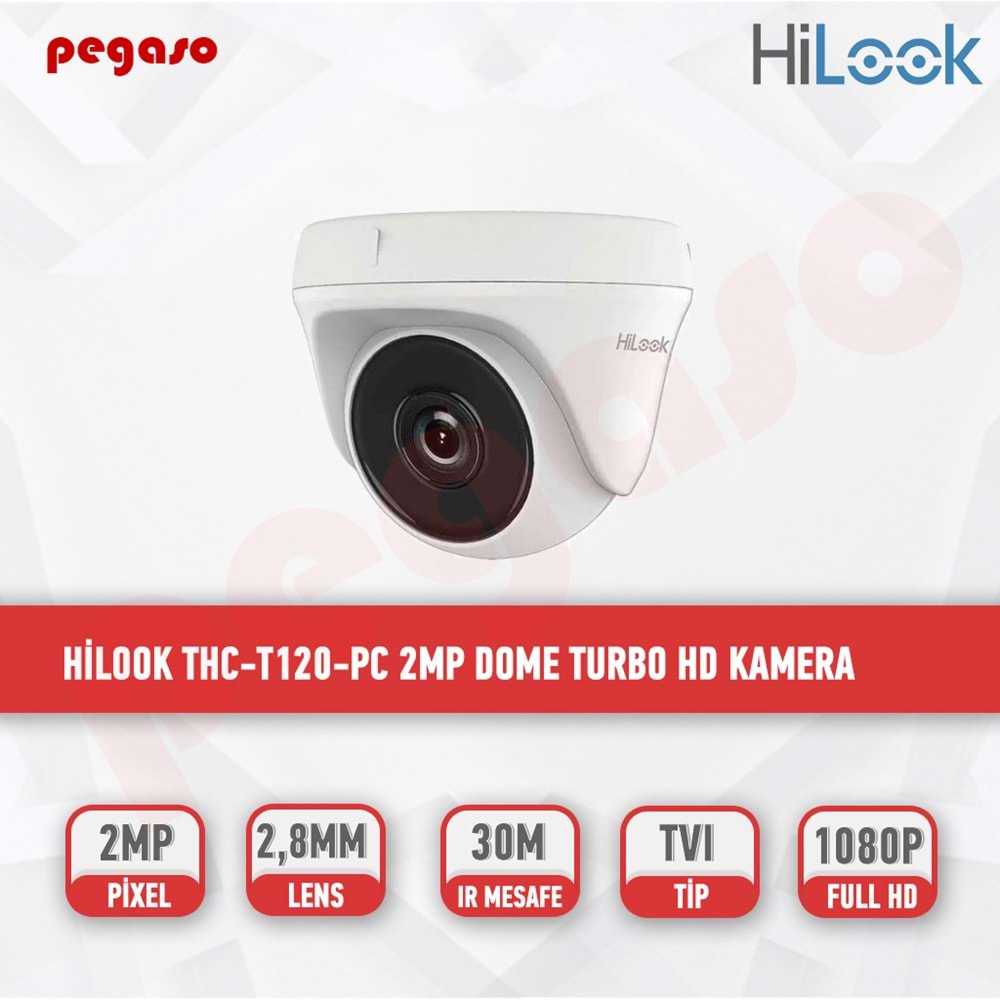 Hilook THC-T120-PC 2MP Turret Turbo 2.8mm HD Dome