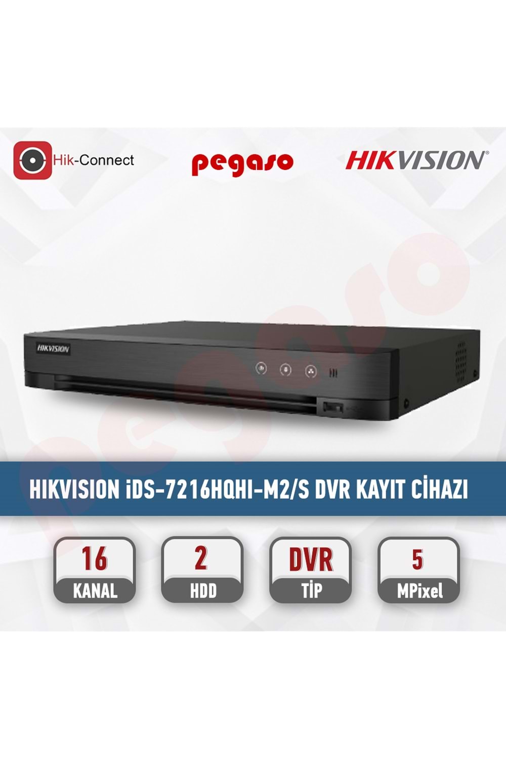HIKVISION iDS-7216HQHI-M2/S1080P 16 Kanal HD-TVI AcuSenseDVR (2 SATA)