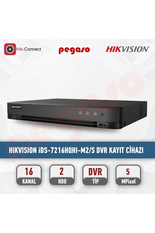 HIKVISION iDS-7216HQHI-M2/S1080P 16 Kanal HD-TVI AcuSenseDVR (2 SATA)