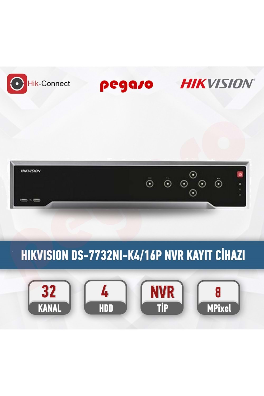 HIKVİSİON DS-7732NI-K4/16 P 32 KANAL NVR KAYIT CİHAZI