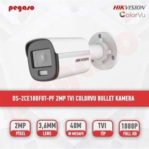 DS-2CE10DF0T-LPFS DAHİLİ SESLİ TVI BULLET KAMERA (COLORVU)