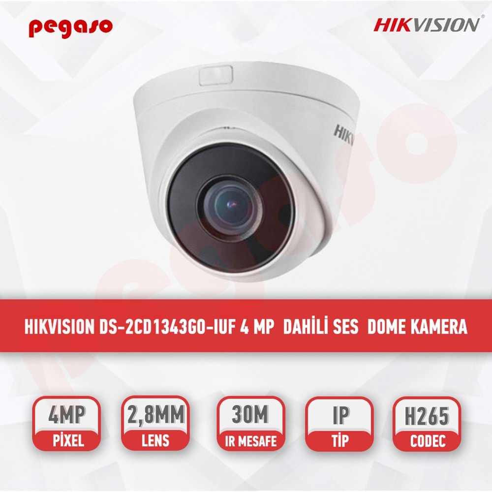 HİKVİSİON DS-2CD1343G2-LIUF 4MP 2.8 MM SABİT LESLİ DOME IPKAMERA