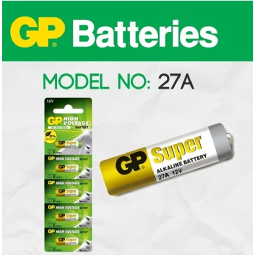 GP GP27A-C5 27A 12V Alkalin Spesifik Pil 1 Adet