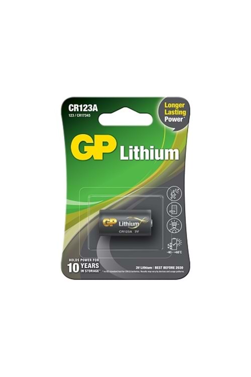 GP CR123A 3V Lityum Tekli Paket Pil(GPCR123A-U1)