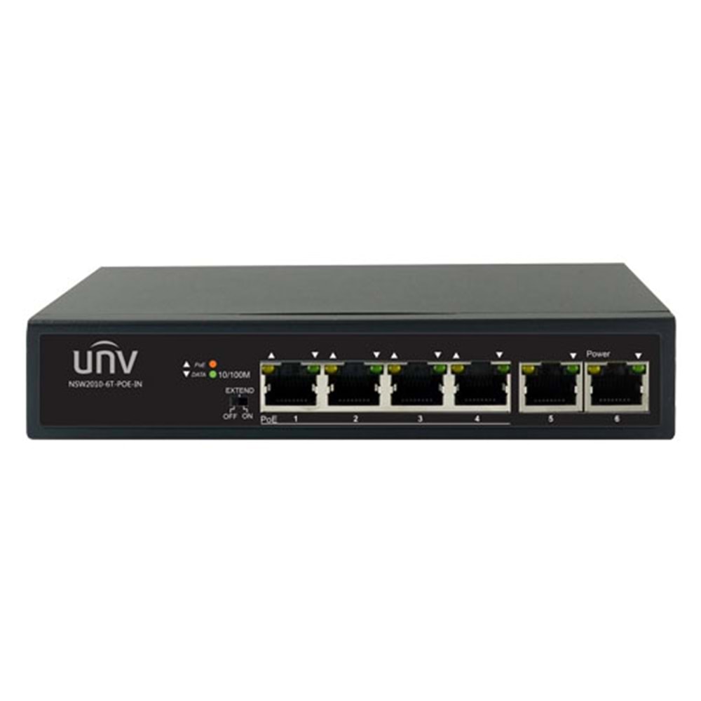 UNV NSW2010-6T 4 Port 10/100 PoE +2 Port 10/100 Ethernet 60W PoE Yönetilemez Switch