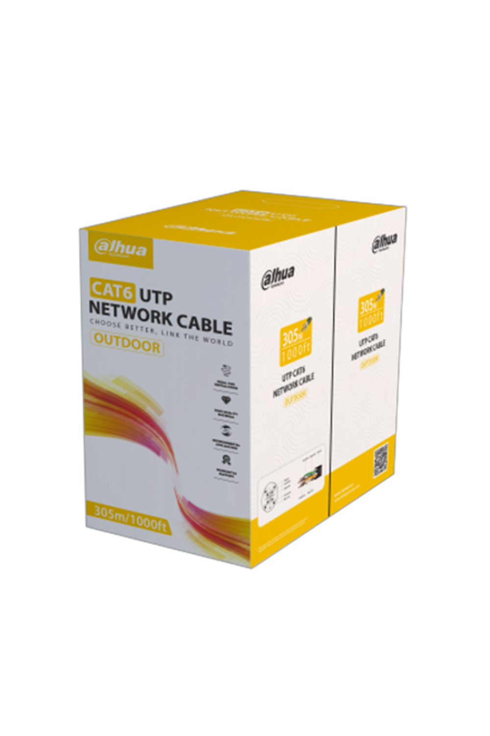 DAHUA PFM920-6UN 305m Cat6 DIŞ MEKAN U/UTP 0.53mm (%100 BAKIR ) KABLO