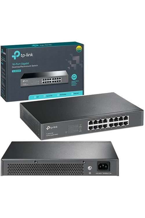 TP-LINK TL-SG1016D 16-port 10/100/1000M Rack Mount Switch