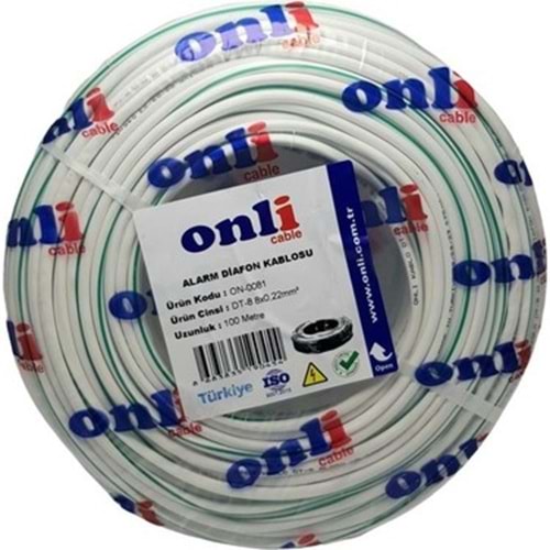 100 METRE DT8 ALARM VE DİAFON KABLOSU (8X0,18)