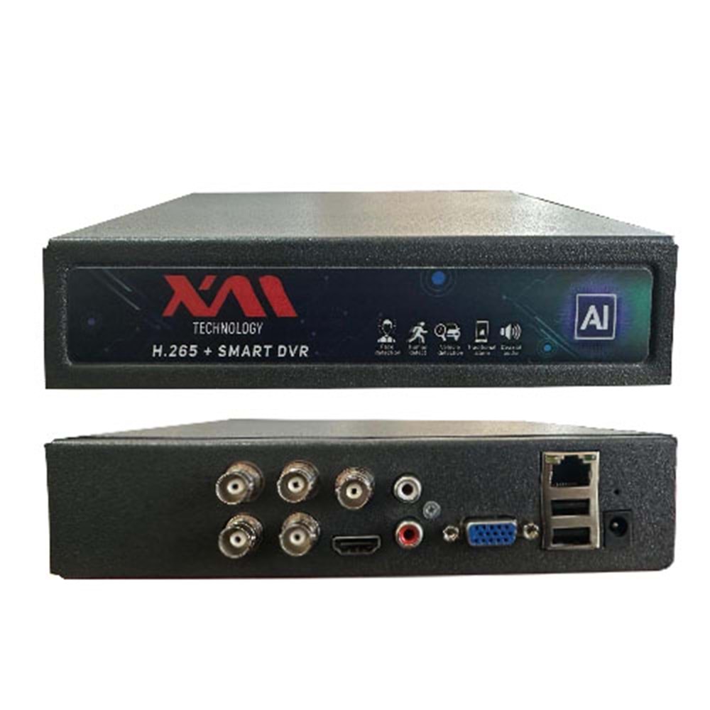 PEGASO UT-8004NR AI SMART 4 KANAL 5 MP MİNİ DVR KAYIT CİHAZI