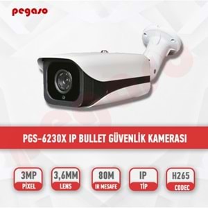PEGASO PGS-6230X 3 MP 3.6 MM 4 MEGA LED IP BULLET GÜVENLİK KAMERASI