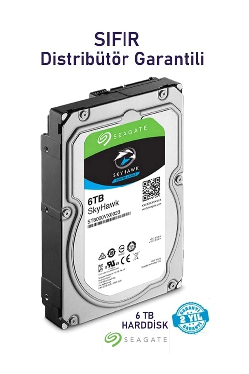 6 TB GÜVENLİK HARDDİSKİ