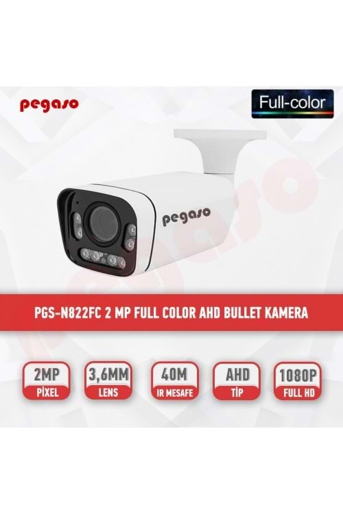 PEGASO PGS-N822FC FULL COLOR 2 MP AHD BULLET 3,6MM KAMERA